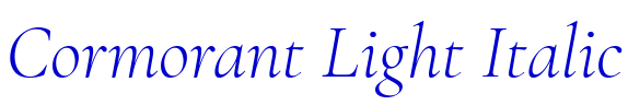Cormorant Light Italic шрифт